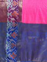 Thumbnail for Pink Banarasi Silk Woven Zari Design Checked Saree with Unstitched Blouse - Hiral Fashion - Distacart