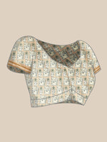 Thumbnail for Green Art Silk Printed Embellished Saree with Unstitched Blouse - Hiral Fashion - Distacart