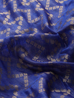 Thumbnail for Navy Blue Silk Blend Woven Zari Design Abstract Saree with Unstitched Blouse - Hiral Fashion - Distacart