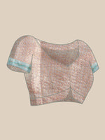 Thumbnail for Pink Silk Blend Woven Zari Design Abstract Saree with Unstitched Blouse - Hiral Fashion - Distacart