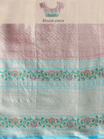 Thumbnail for Pink Silk Blend Woven Zari Design Abstract Saree with Unstitched Blouse - Hiral Fashion - Distacart