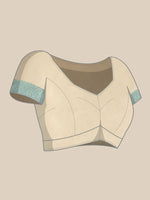 Thumbnail for Blue Pure Cotton Woven Zari Design Floral Saree with Unstitched Blouse - Hiral Fashion - Distacart