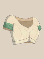 Thumbnail for Green Pure Cotton Woven Zari Design Floral Saree with Unstitched Blouse - Hiral Fashion - Distacart