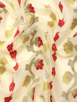 Thumbnail for Gray Pure Cotton Woven Zari Design Floral Saree with Unstitched Blouse - Hiral Fashion - Distacart