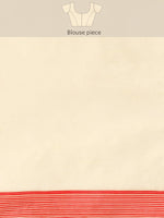 Thumbnail for Beige Pure Cotton Woven Zari Design Paisley Saree with Unstitched Blouse - Hiral Fashion - Distacart