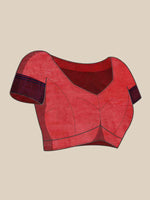 Thumbnail for Red Pure Cotton Woven Zari Design Paisley Saree with Unstitched Blouse - Hiral Fashion - Distacart