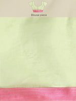 Thumbnail for Green Pure Cotton Woven Zari Design Floral Saree with Unstitched Blouse - Hiral Fashion - Distacart