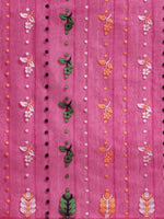 Thumbnail for Magenta Pure Cotton Woven Zari Design Floral Saree with Unstitched Blouse - Hiral Fashion - Distacart