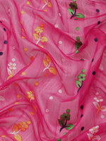 Thumbnail for Magenta Pure Cotton Woven Zari Design Floral Saree with Unstitched Blouse - Hiral Fashion - Distacart
