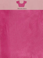 Thumbnail for Magenta Pure Cotton Woven Zari Design Floral Saree with Unstitched Blouse - Hiral Fashion - Distacart