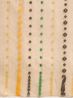 Thumbnail for Multicolor Pure Cotton Woven Zari Design Geomatric Saree with Unstitched Blouse - Hiral Fashion - Distacart