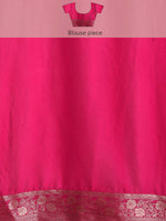 Thumbnail for Pink Pure Viscose Chinon Zari Woven Solid Saree with Unstitched Blouse - Hiral Fashion - Distacart