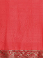 Thumbnail for Red Pure Viscose Chinon Zari Woven Solid Saree with Unstitched Blouse - Hiral Fashion - Distacart