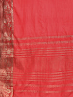Thumbnail for Red Pure Viscose Chinon Zari Woven Solid Saree with Unstitched Blouse - Hiral Fashion - Distacart