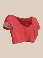 Thumbnail for Red Pure Viscose Chinon Zari Woven Solid Saree with Unstitched Blouse - Hiral Fashion - Distacart