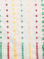 Thumbnail for Off White Pure Cotton Woven Zari Design Floral Saree with Unstitched Blouse - Hiral Fashion - Distacart