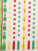 Thumbnail for Off White Pure Cotton Woven Zari Design Floral Saree with Unstitched Blouse - Hiral Fashion - Distacart