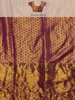 Thumbnail for Green Pure Silk Woven Zari Design Floral Saree with Unstitched Blouse - Hiral Fashion - Distacart