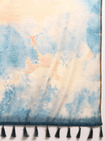 Thumbnail for Beige Organza Printed Tie and Dye Saree with Unstitched Blouse - Hiral Fashion - Distacart