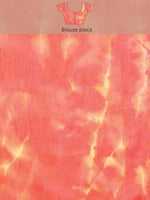 Thumbnail for Mustard Organza Printed Tie and Dye Saree with Unstitched Blouse - Hiral Fashion - Distacart