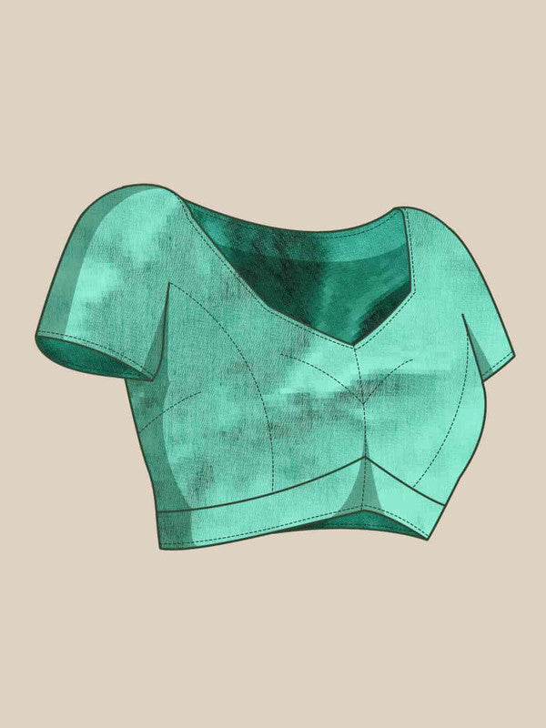 Multicolor Organza Printed Tie and Dye Saree with Unstitched Blouse - Hiral Fashion - Distacart