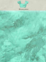 Thumbnail for Multicolor Organza Printed Tie and Dye Saree with Unstitched Blouse - Hiral Fashion - Distacart