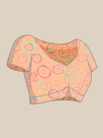 Thumbnail for Pink Organza Printed Tie and Dye Saree with Unstitched Blouse - Hiral Fashion - Distacart