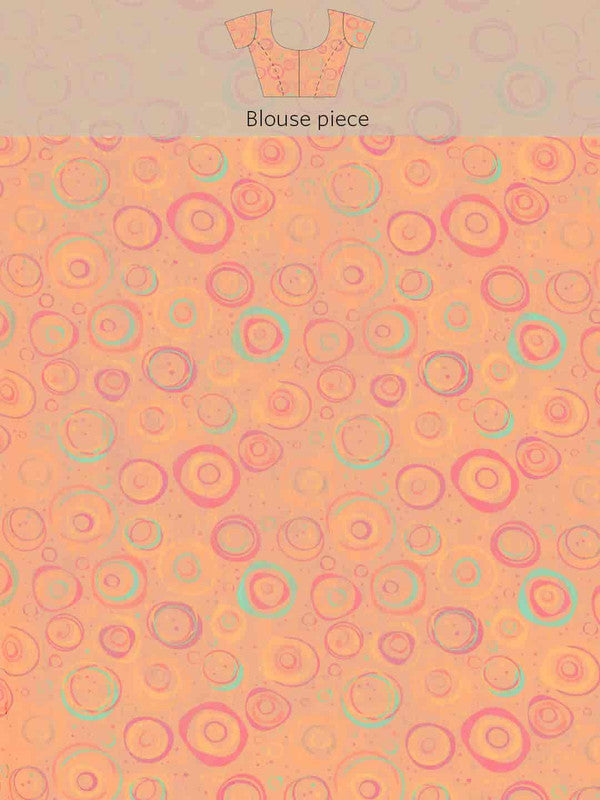 Pink Organza Printed Tie and Dye Saree with Unstitched Blouse - Hiral Fashion - Distacart