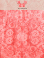 Thumbnail for Green Organza Printed Tie and Dye Saree with Unstitched Blouse - Hiral Fashion - Distacart