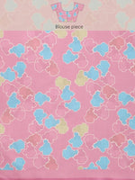 Thumbnail for Aqua Silk Blend Printed Abstract Saree with Unstitched Blouse - Hiral Fashion - Distacart