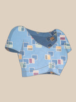 Thumbnail for Blue Silk Blend Printed Abstract Saree with Unstitched Blouse - Hiral Fashion - Distacart