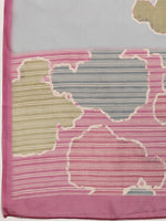 Thumbnail for Dark Gray Silk Blend Printed Abstract Saree with Unstitched Blouse - Hiral Fashion - Distacart