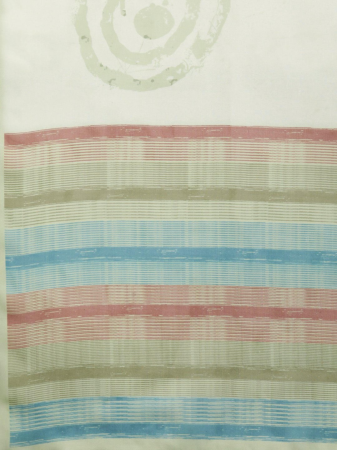 Green Silk Blend Printed Abstract Saree with Unstitched Blouse - Hiral Fashion - Distacart