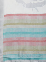 Thumbnail for Gray Silk Blend Printed Abstract Saree with Unstitched Blouse - Hiral Fashion - Distacart