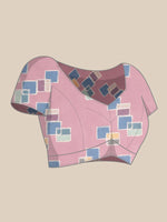 Thumbnail for Multicolor Silk Blend Printed Abstract Saree with Unstitched Blouse - Hiral Fashion - Distacart