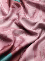 Thumbnail for Peach Silk Blend Printed Abstract Saree with Unstitched Blouse - Hiral Fashion - Distacart