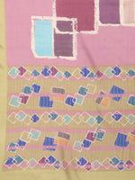 Thumbnail for Pink Silk Blend Printed Abstract Saree with Unstitched Blouse - Hiral Fashion - Distacart