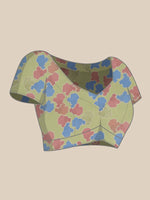 Thumbnail for Purple Silk Blend Printed Abstract Saree with Unstitched Blouse - Hiral Fashion - Distacart