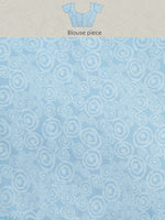 Thumbnail for Sky Blue Silk Blend Printed Abstract Saree with Unstitched Blouse - Hiral Fashion - Distacart