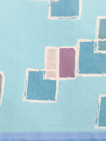Thumbnail for Turquoise Silk Blend Printed Abstract Saree with Unstitched Blouse - Hiral Fashion - Distacart