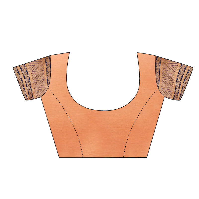 Pink Cotton Blend Woven Thread Floral Saree with Unstitched Blouse - Hiral Fashion - Distacart