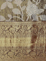 Thumbnail for Black Pure Silk Embellished Floral Saree with Unstitched Blouse - Hiral Fashion - Distacart