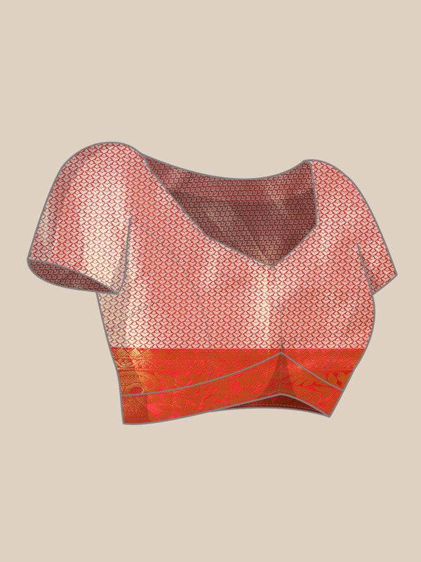 Green Tissue Silk Woven Zari Design Floral Saree with Unstitched Blouse - Hiral Fashion - Distacart