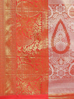 Thumbnail for Purple Tissue Silk Woven Zari Design Floral Saree with Unstitched Blouse - Hiral Fashion - Distacart