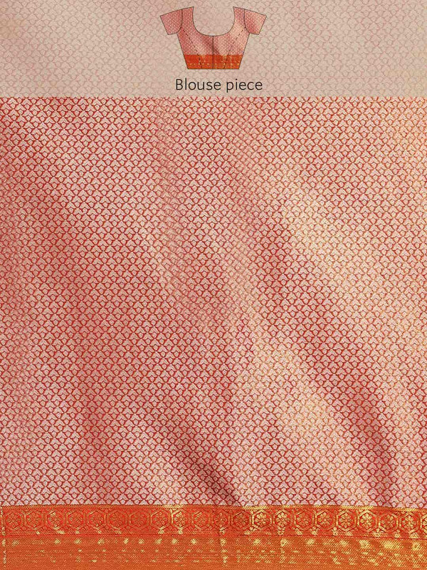 Purple Tissue Silk Woven Zari Design Floral Saree with Unstitched Blouse - Hiral Fashion - Distacart