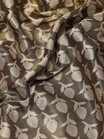 Thumbnail for Black Brocade Woven Zari Design Floral Saree with Unstitched Blouse - Hiral Fashion - Distacart