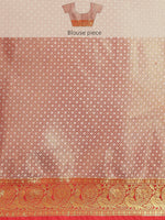 Thumbnail for Black Brocade Woven Zari Design Floral Saree with Unstitched Blouse - Hiral Fashion - Distacart