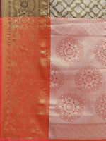 Thumbnail for Black Brocade Woven Zari Design Floral Saree with Unstitched Blouse - Hiral Fashion - Distacart