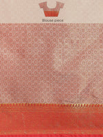 Thumbnail for Black Brocade Woven Zari Design Floral Saree with Unstitched Blouse - Hiral Fashion - Distacart