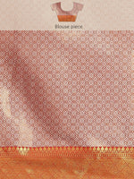 Thumbnail for Purple Brocade Woven Zari Design Floral Saree with Unstitched Blouse - Hiral Fashion - Distacart